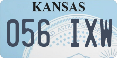 KS license plate 056IXW