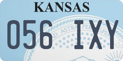 KS license plate 056IXY