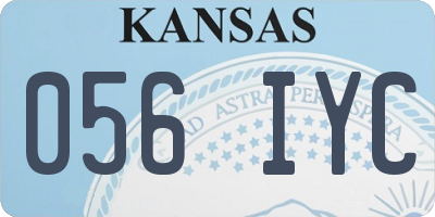 KS license plate 056IYC