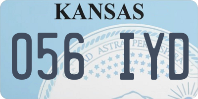 KS license plate 056IYD