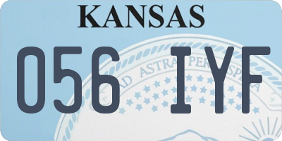 KS license plate 056IYF