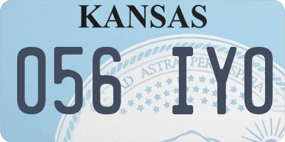 KS license plate 056IYO