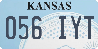 KS license plate 056IYT