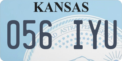 KS license plate 056IYU