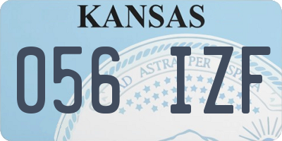 KS license plate 056IZF