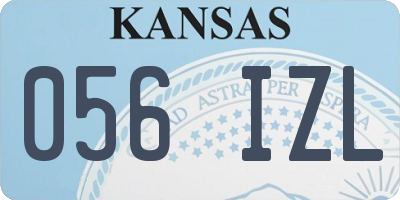 KS license plate 056IZL