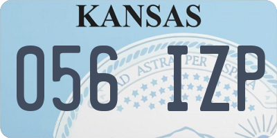 KS license plate 056IZP