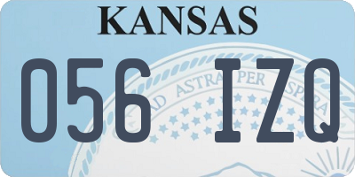 KS license plate 056IZQ