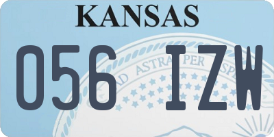 KS license plate 056IZW
