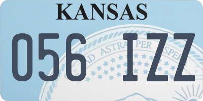 KS license plate 056IZZ