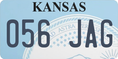KS license plate 056JAG
