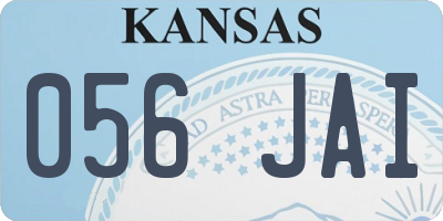 KS license plate 056JAI