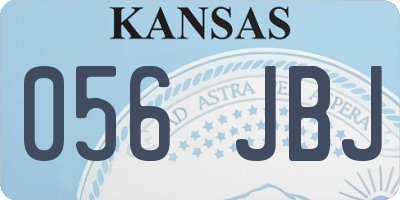KS license plate 056JBJ