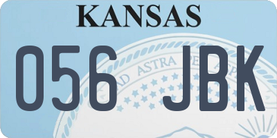 KS license plate 056JBK