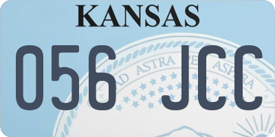 KS license plate 056JCC