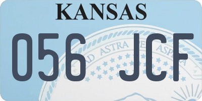 KS license plate 056JCF