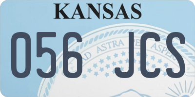 KS license plate 056JCS
