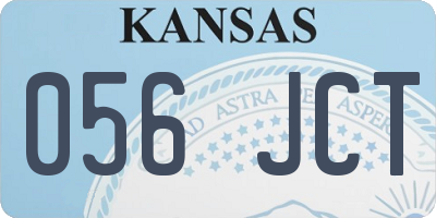 KS license plate 056JCT