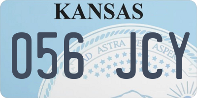 KS license plate 056JCY
