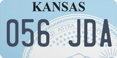 KS license plate 056JDA