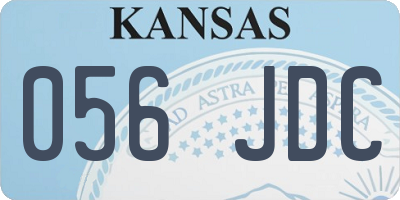 KS license plate 056JDC
