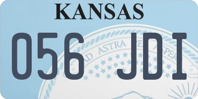 KS license plate 056JDI