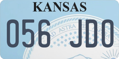 KS license plate 056JDO
