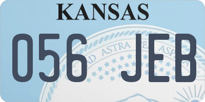 KS license plate 056JEB