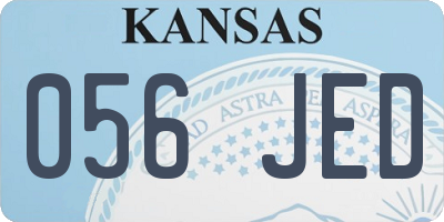 KS license plate 056JED