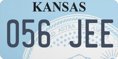 KS license plate 056JEE