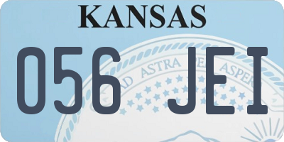 KS license plate 056JEI