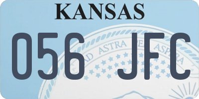 KS license plate 056JFC