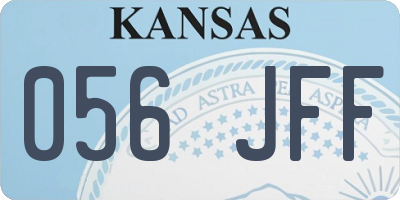 KS license plate 056JFF