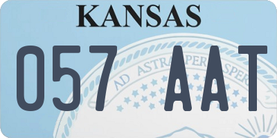 KS license plate 057AAT
