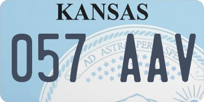 KS license plate 057AAV