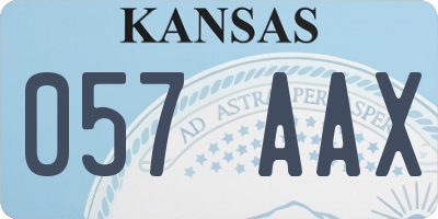 KS license plate 057AAX