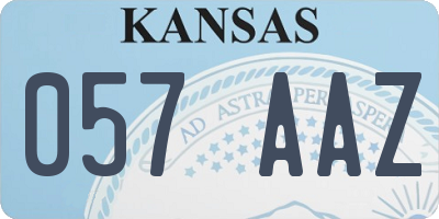 KS license plate 057AAZ
