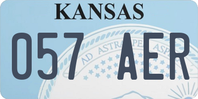 KS license plate 057AER