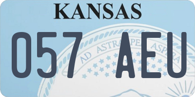 KS license plate 057AEU