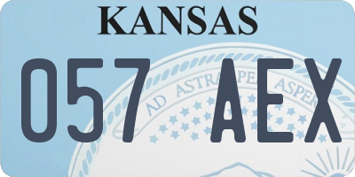 KS license plate 057AEX