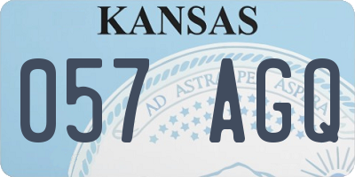 KS license plate 057AGQ