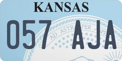 KS license plate 057AJA