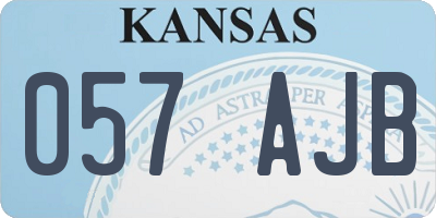KS license plate 057AJB
