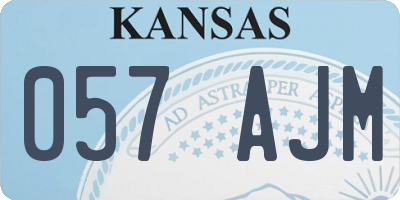 KS license plate 057AJM