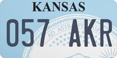 KS license plate 057AKR