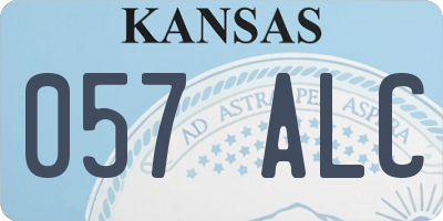 KS license plate 057ALC