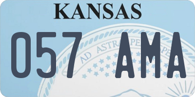 KS license plate 057AMA