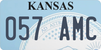 KS license plate 057AMC