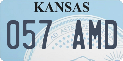 KS license plate 057AMD