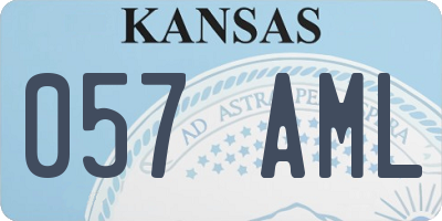 KS license plate 057AML